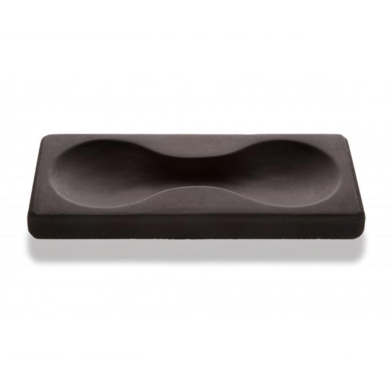 100 Chef Double Lagoon Mermer Sunum 18x14 Tabagi Cm Siyah