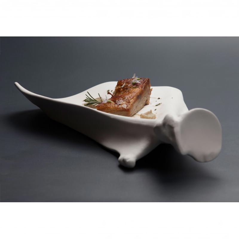 100 Chef Shoulder Blade Porselen 33x20x6 Sunum Tabagi Cm