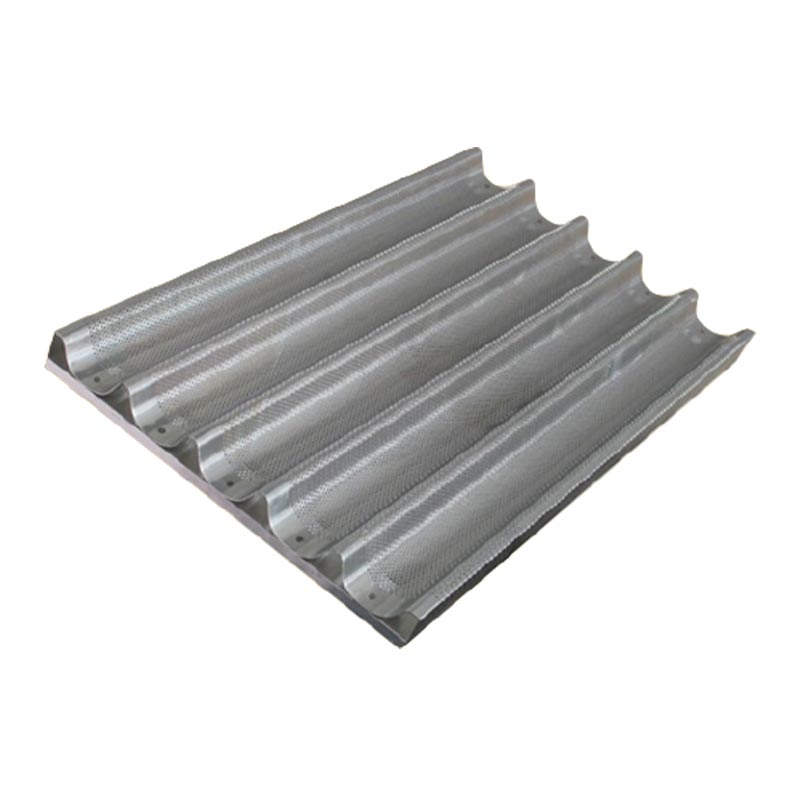 Almetal Delikli Alüminyum Baget Ekmek Tavası, 59x80 cm — Almetal — Görsel 2