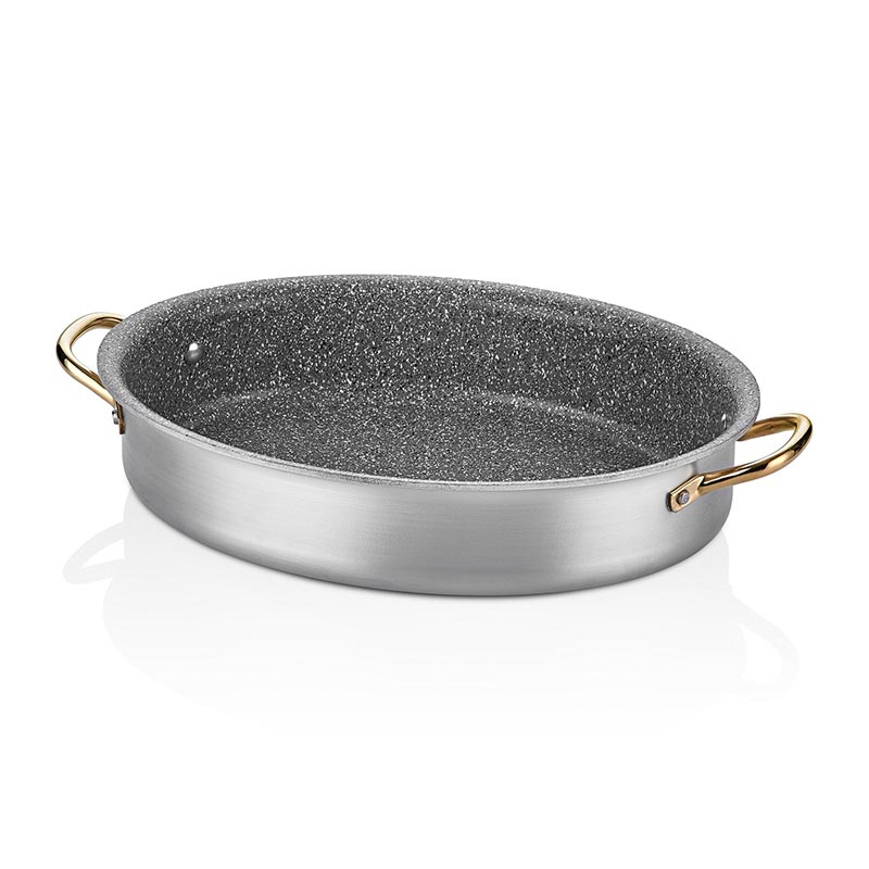 Altınbaşak Alu Oval Granit Tencere, 28x20 cm — Altınbaşak