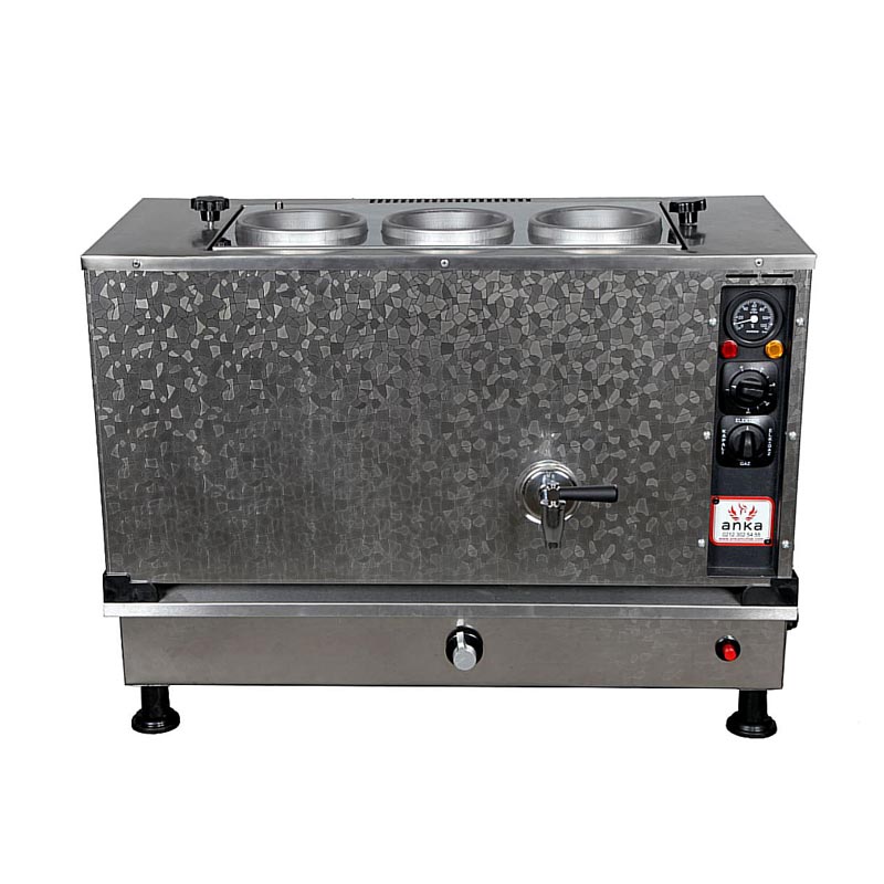 Anka Pro Kompakt Full Otomatik 3 Demlikli Çay Kazanı, 30 L, Elektrikli+Gazlı, Inox — Anka — Görsel 1