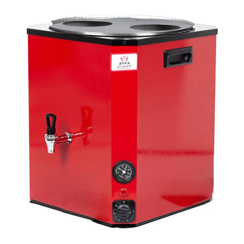 Anka Samandirali Cay Makinesi 2 Demlikli 25 L RYNC-2 Kirmizi Yeni Nesil