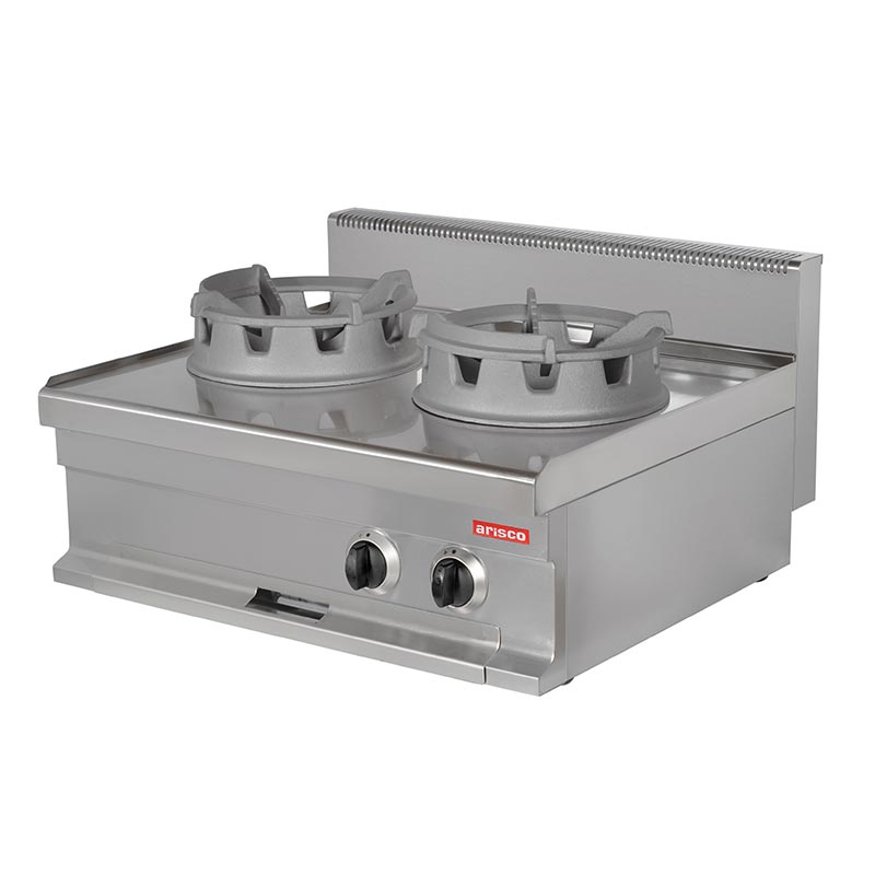 Arisco Hotmax 700 2 Gözlü Wok Ocak, 80x70x29 cm, Gazlı — Arisco