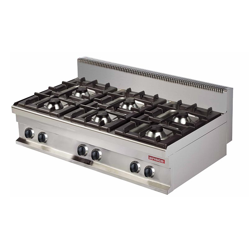Arisco Hotmax 700 6 Gözlü Set Üstü Ocak, 120x70x29 cm, Gazlı — Arisco