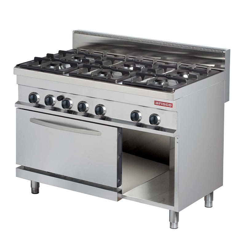 Arisco Hotmax 700 Kuzine, 6 Gözlü, 120x70x90 cm, Gazlı — Arisco