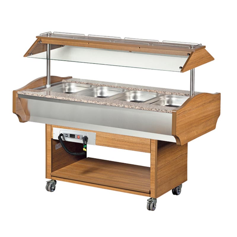 Arisco 1 Kapasiteli Elektrikli GN-4 Ceviz ısitmali Saladbar