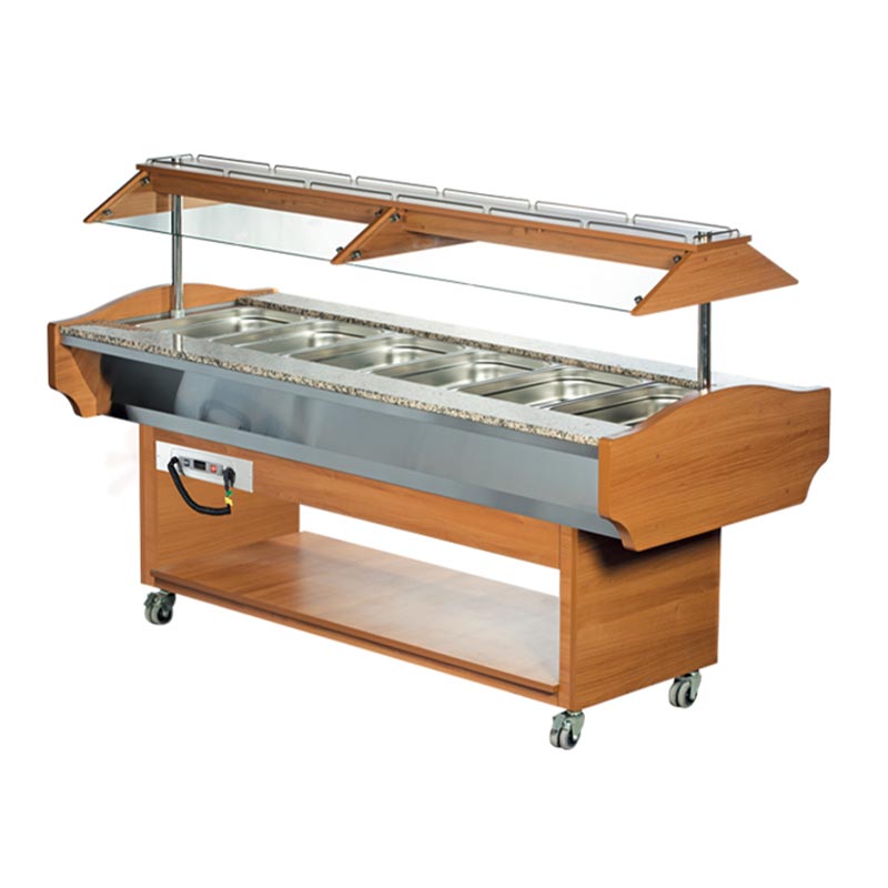 Arisco 1 Kapasiteli Elektrikli GN-6 Ceviz ısitmali Saladbar