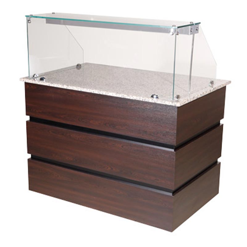 Arisco Nötr Saladbar, 125x80x135 cm, Açık Dolaplı, Kahverengi — Arisco — Görsel 1