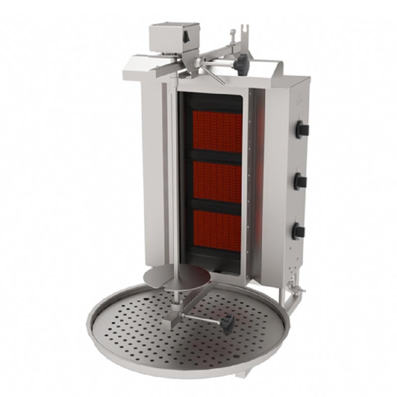 Atalay Adgc Camli Ustten Motorlu Doner Makinesi 3u 3 Radyanli Dogalgazli