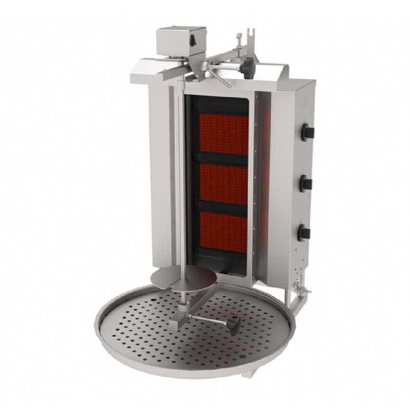 Atalay Ustten Motorlu Doner Makinesi 3 Radyanli Lpg 3u Li Adgc Camli