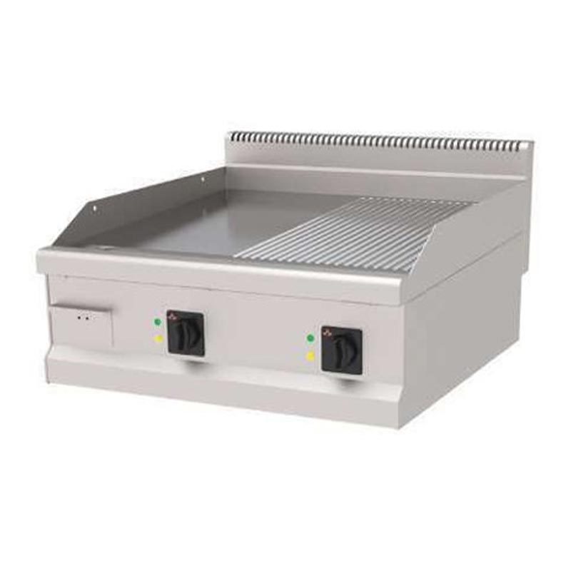 Atalay AEI-890NDSCR 900 Seri Setüstü Nervürlü + Düz Pleyt Izgara, 80x90 cm, Krom Yüzeyli, Elektrikli — Atalay — Görsel 1