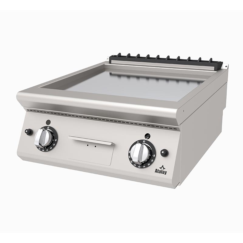 Atalay AGI-673-CR 730 Seri Set Üstü Düz Pleyt Izgara, 60x73x30 cm, Krom, LPG'li — Atalay