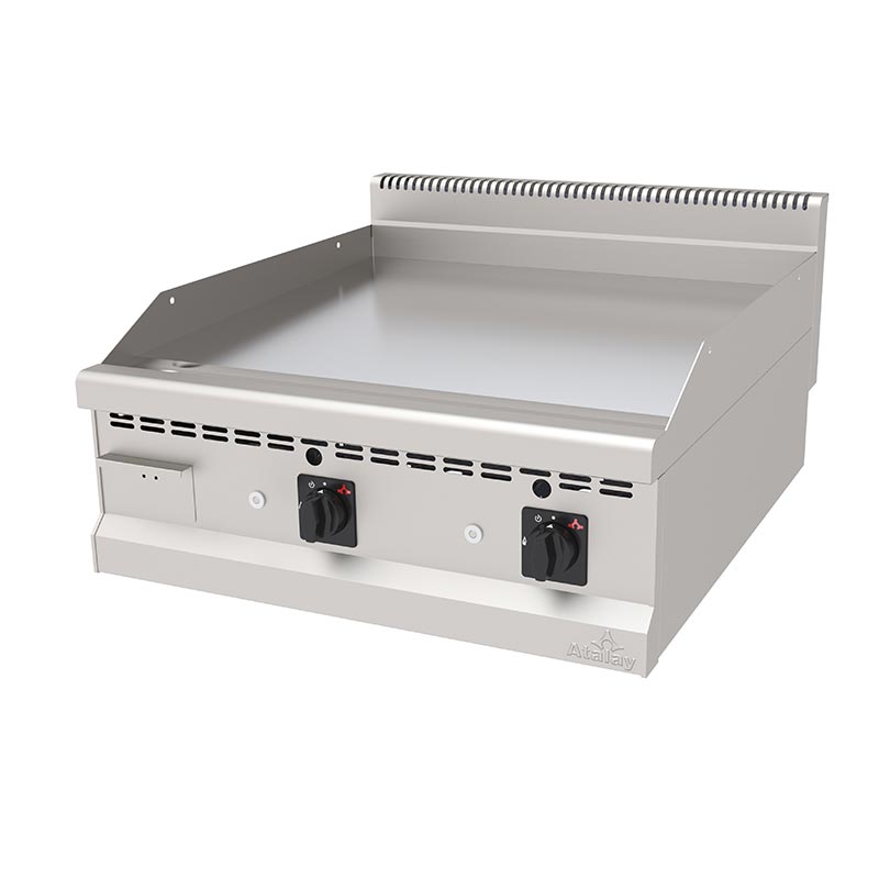 Atalay AGI-890SCR 900 Seri Setüstü Düz Pleyt Izgara, 80x90 cm, Krom Yüzeyli, LPG'li — Atalay