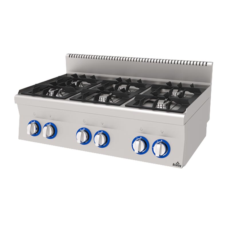 Atalay EAGO-1060 600 Seri Set Üstü 6 Gözlü Ocak, 100x60x30 cm, LPG'li — Atalay