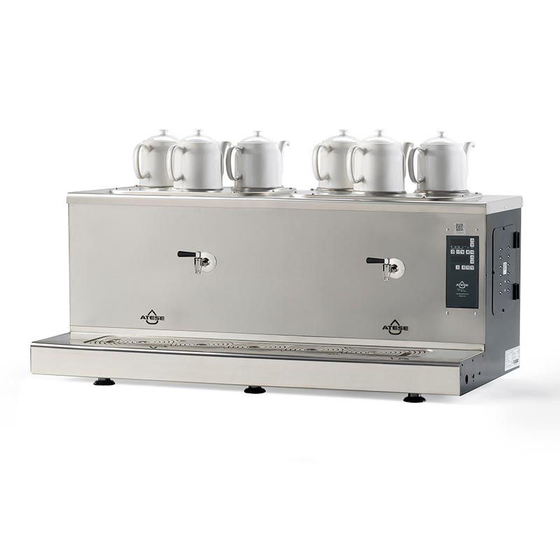 Ateşe Cappadocia Smart Plus 6 Demlikli Çay Kazanı, 30+30 L, Elektrikli, Inox — Ateşe — Görsel 1