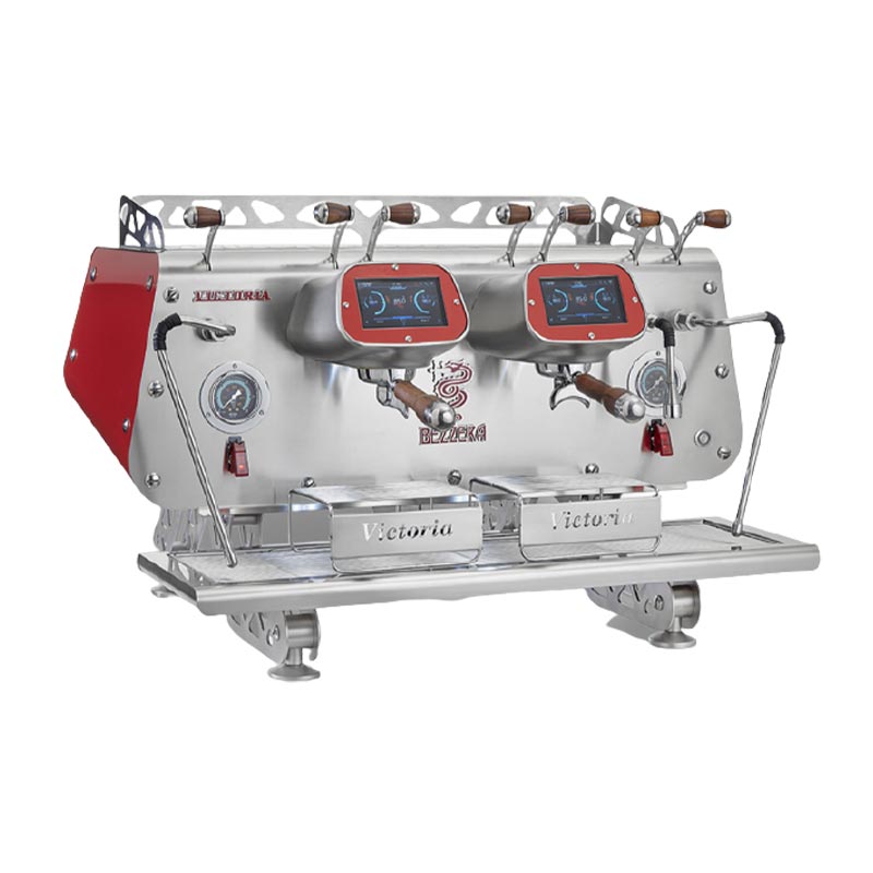 Bezzera Victoria Tall Otomatik Cup Tam Espresso Kahve 2 Makinesi Gruplu Kirmizi