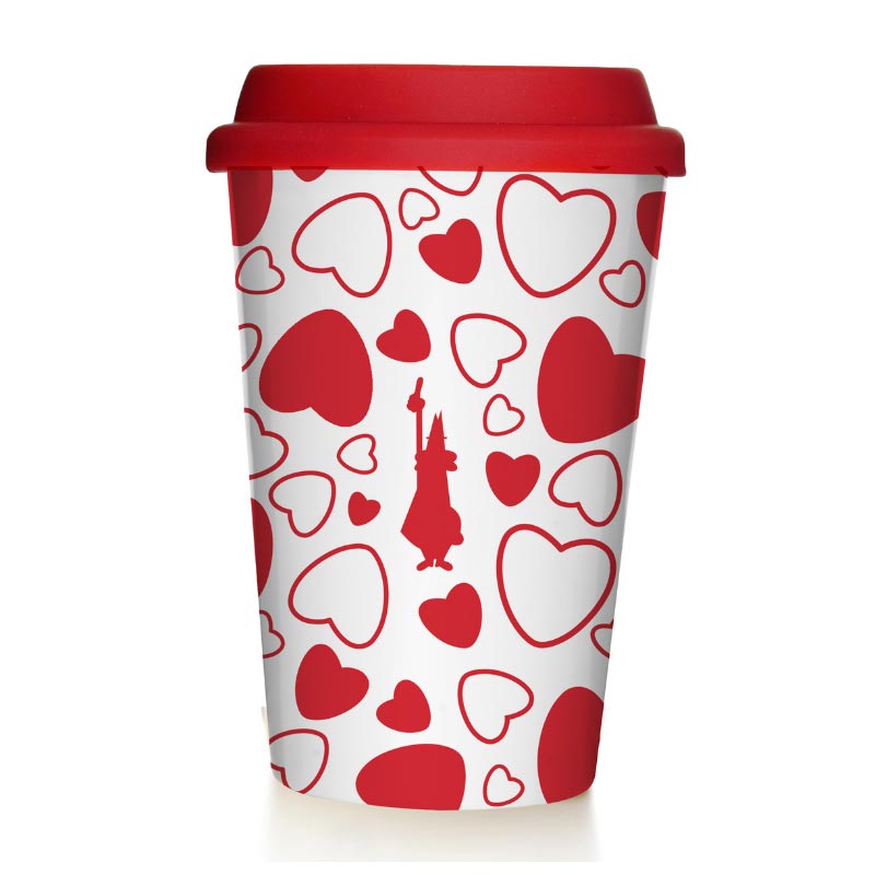 Bialetti Cuore Take Away Kapaklı Porselen Mug — Bialetti