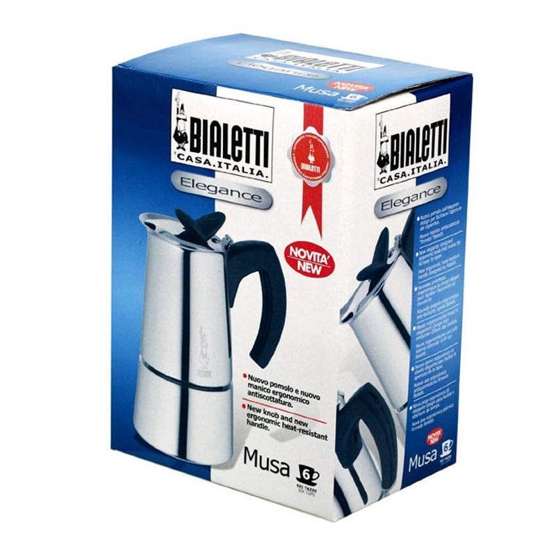Bialetti Moka Pot Musa, Çelik, 6 Cup — Bialetti — Görsel 4