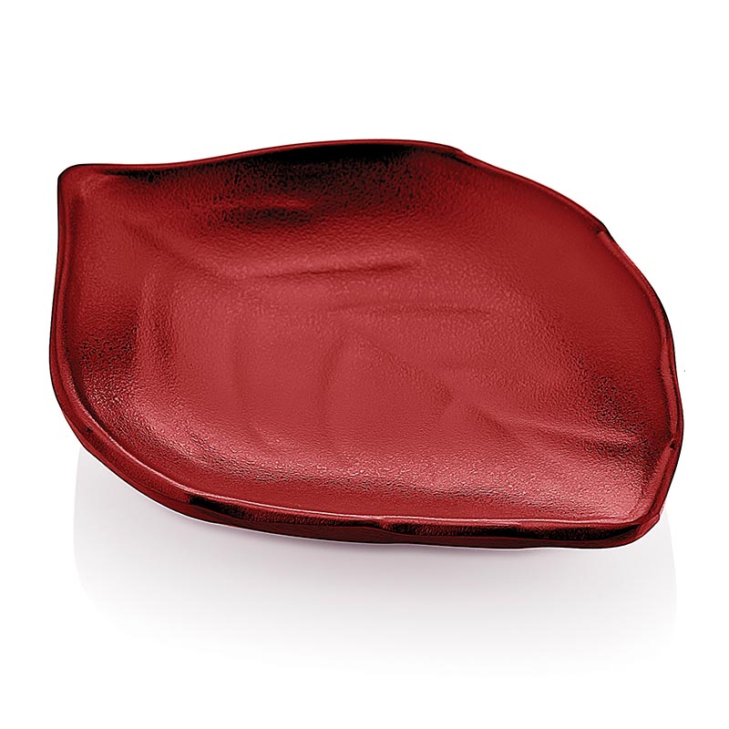 Biradlı 14027B Minimal Yaprak Sunum Tabağı, 11.4x8.6x2 cm, Kırmızı — Biradlı