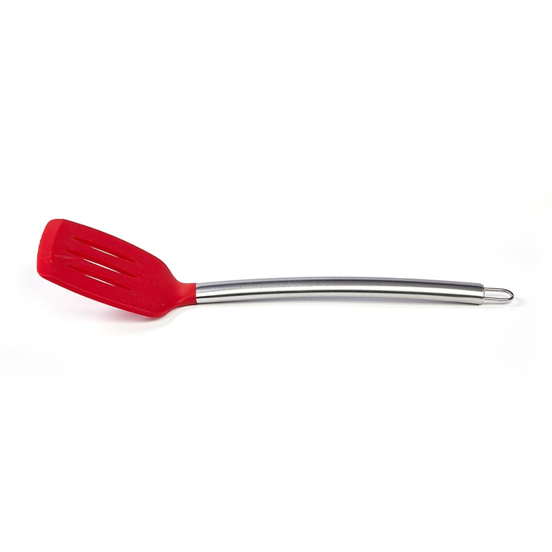 Biradli Celik Sapli Silikon Spatula BRD-0426 35 Cm Kirmizi