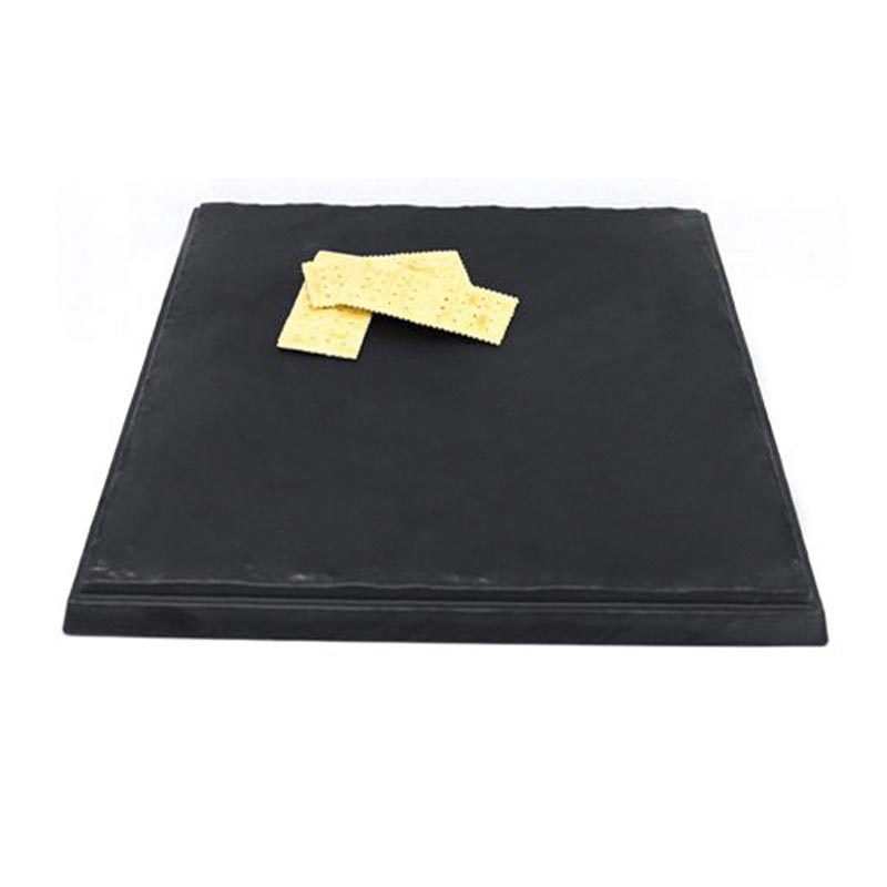 Biradli Sunum Tepsisi Siyah 30x30x2 5 BRD-16925 Cm Kare Tarako