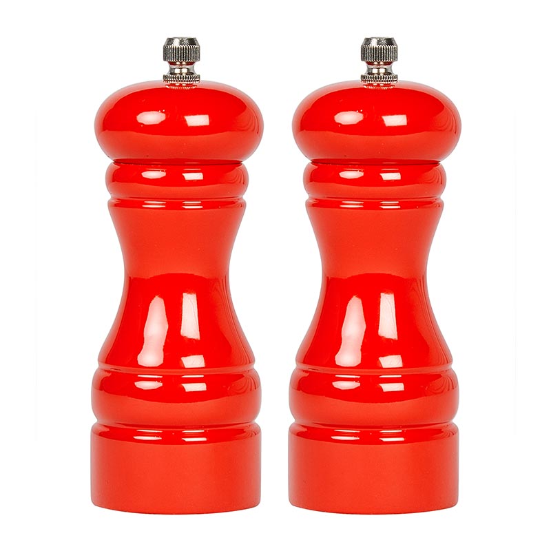 Biradli Ve Karabiber Degirmeni 2 Lı-13 Cm BRD-231 Kirmizi Metal Tuz