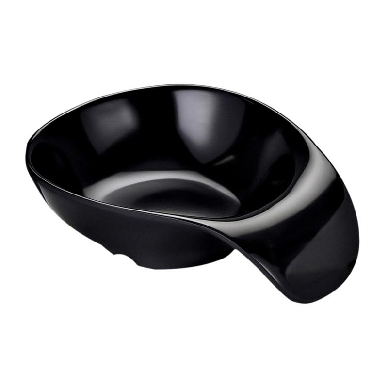 Biradlı BRD-516205 Açık Büfe Minimal Sos Tabağı, 13x9 cm, Siyah — Biradlı