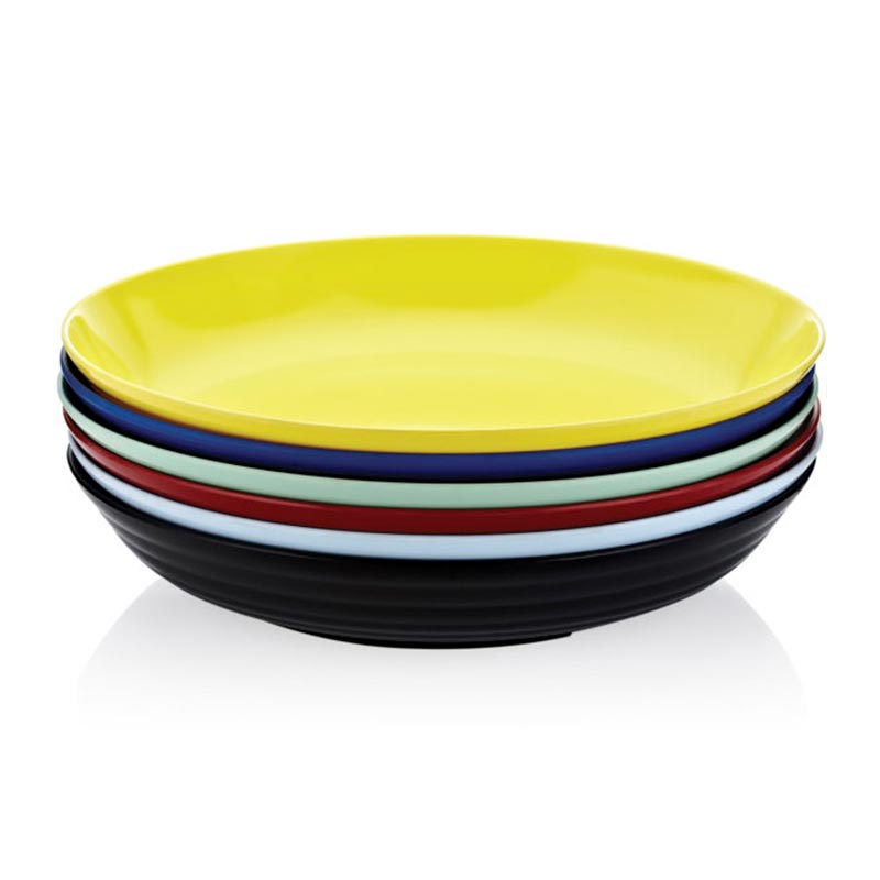 Biradli Teshir Tepsisi 33x9 Cm FTS-1980 Yuvarlak Melamin Siyah