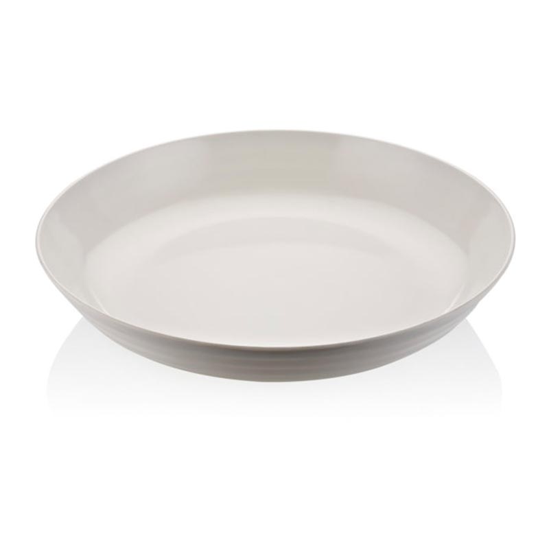 Biradli Teshir Tepsisi 33x9 Cm FTS-1980 Yuvarlak Melamin Beyaz