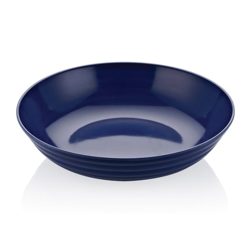 Biradli Teshir Tepsisi 44x10 Cm FTS-1981 Yuvarlak Melamin Mavi