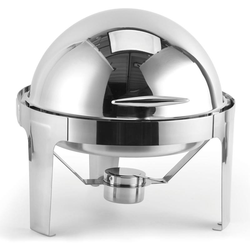 Biradli Rolltop Yuvarlak Chafing DıSH-6 L GRV-3008 Jel Yakitli Groovy