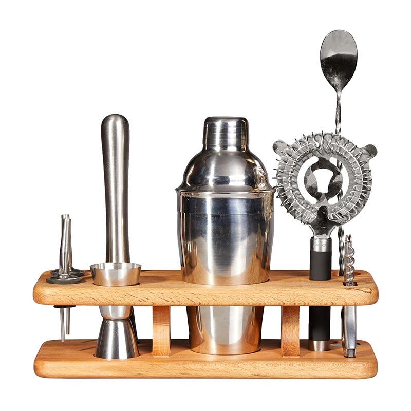 Biradlı GRV-1855 Ahşap Standlı Bar Seti, 7 Parça — Biradlı