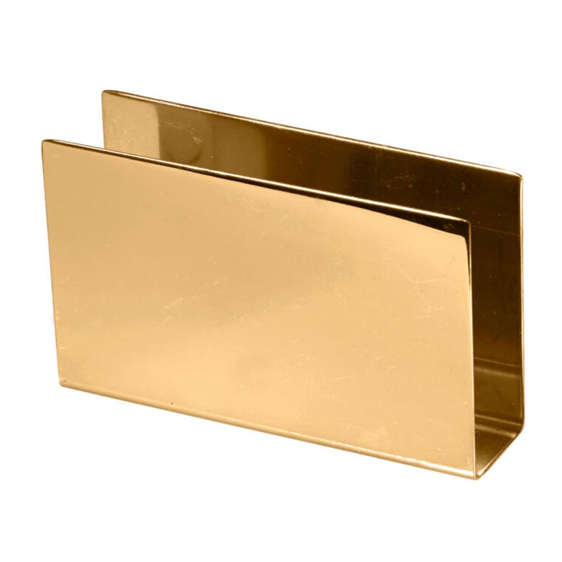 Biradlı GRV-406 Ekonomik Dikdörtgen Çelik Peçetelik, 11x6.5 cm, Altın — Biradlı