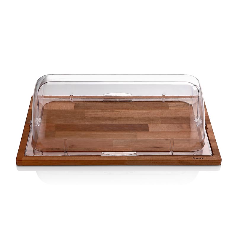 Biradli Rolltop Teshir Standi 58x37 5x18 GRV-75 Cm Dikdortgen Tepsili