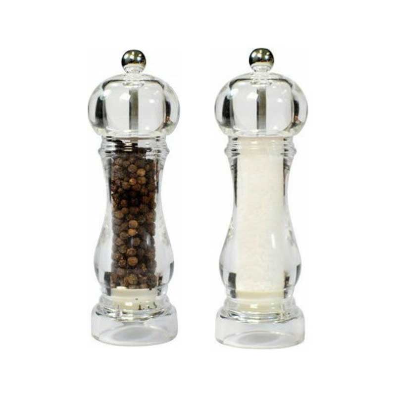 Bisetti Tuz Ve Akrilik Karabiber Degirmen SETı-16 5 Cm Capri