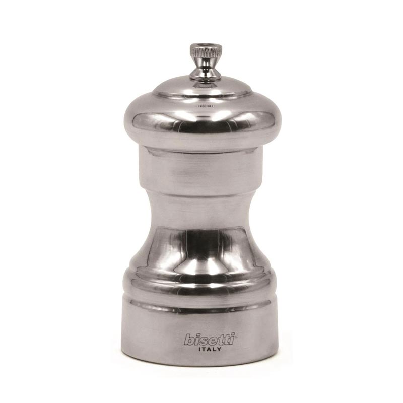 Bisetti Kapli Karabiber Degirmeni Cm Dogal 10 Ahsap Messina Kalay