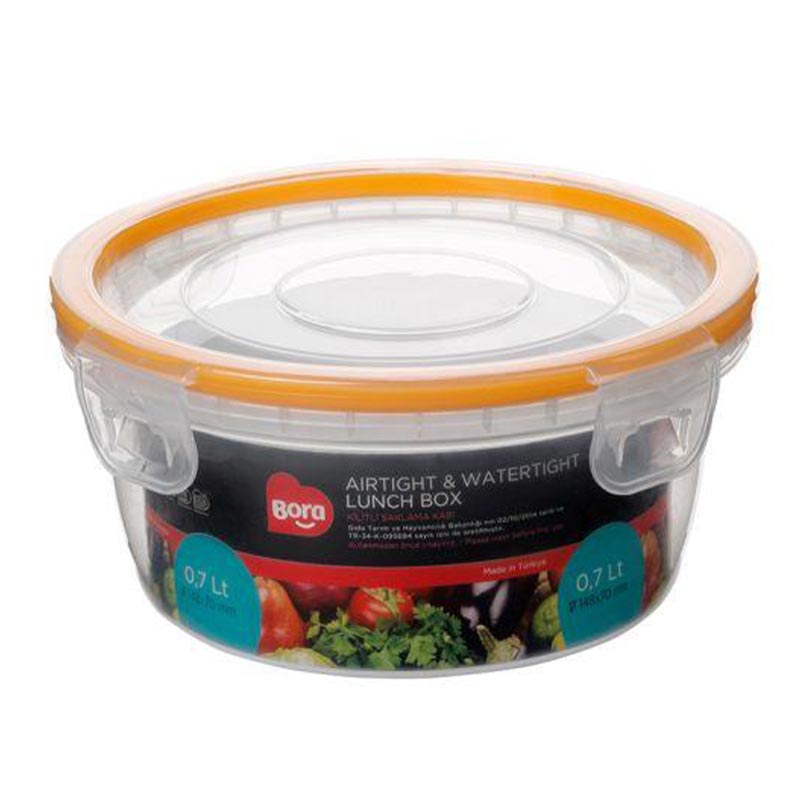 Bora Plastik Click Yuvarlak Saklama Kabı, 700 ml — Bora Plastik