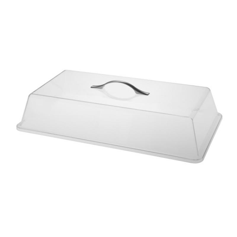 Bora Metal Kulplu Polikarbonat Pasta Kek Kabi Ust Plastik Dikdortgen