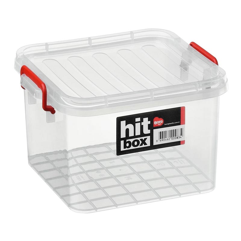 Bora Plastik Hit Box Kasa, 6 L, Şeffaf — Bora Plastik