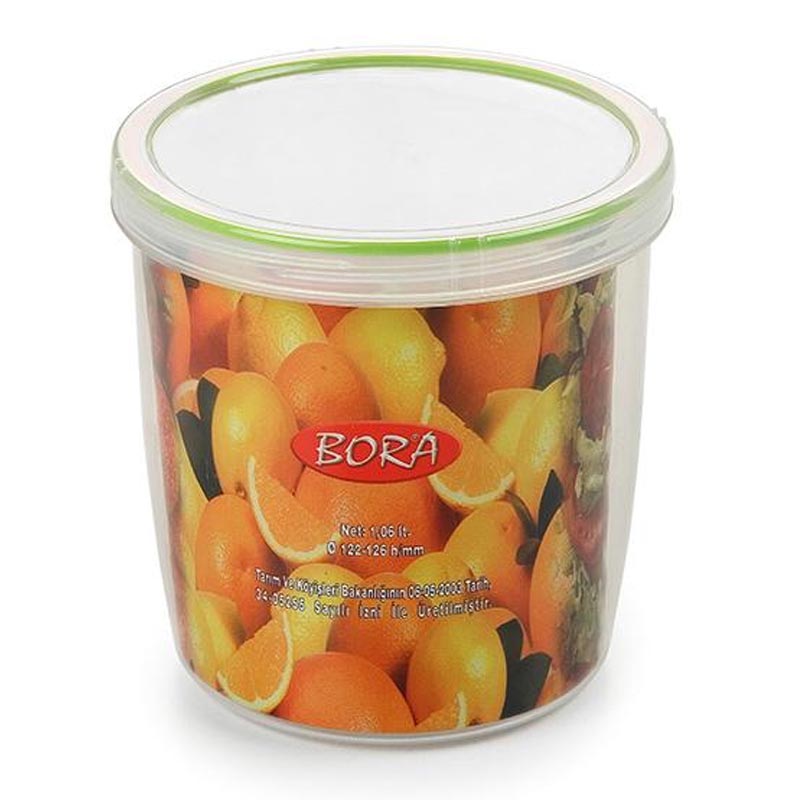Bora Plastik Saklama Kabı, Contalı, Vidalı, 1050 ml, No: 9, 1.06 L — Bora Plastik