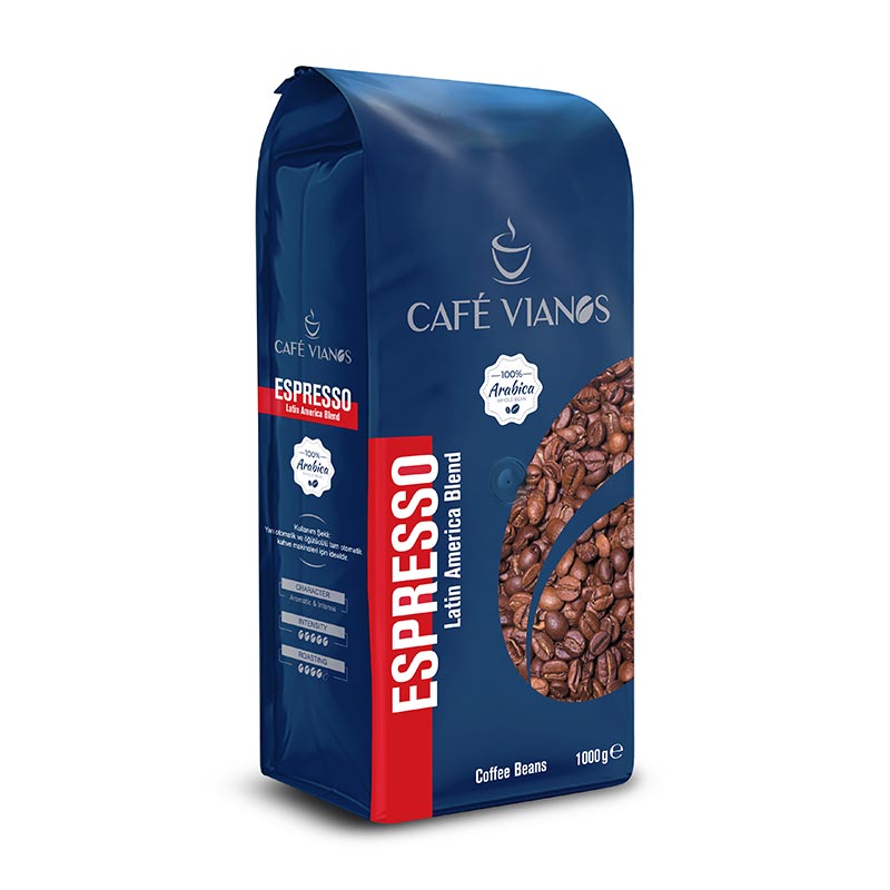 Cafe Vianos Espresso Latin America Blend 1000 Cekirdek Kahve Gr