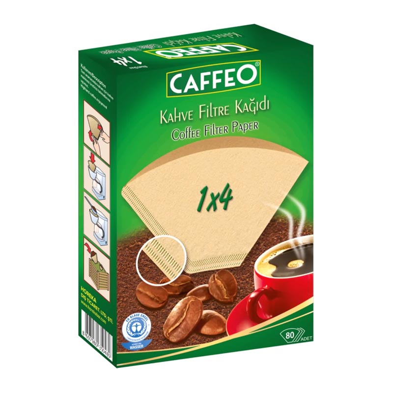 Caffeo 1x4 Kahve Filtre Kağıdı, 80 Adet — Caffeo