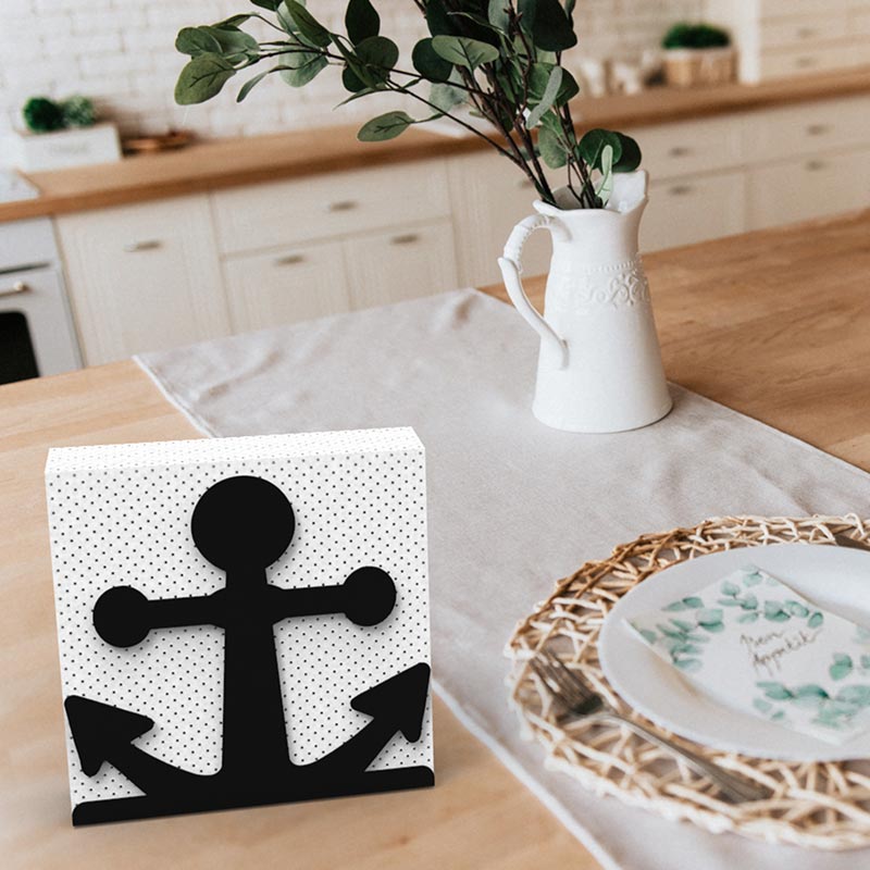 Decorelax Çapa Temalı Metal Peçetelik, Siyah — Decorelax — Görsel 7