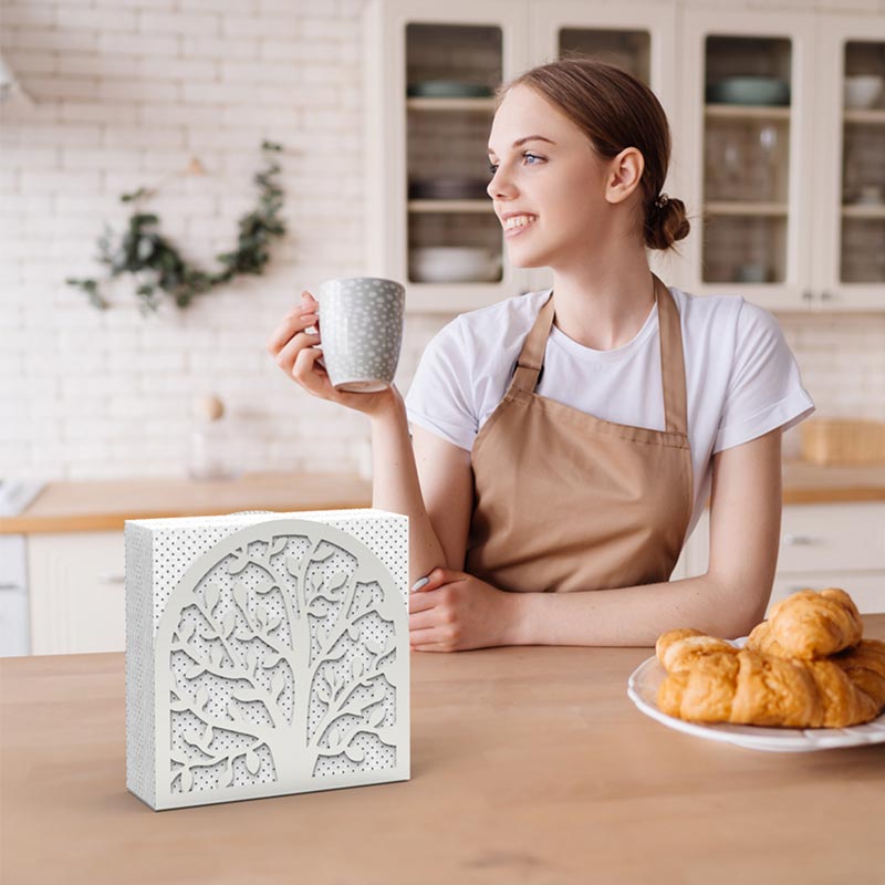 Decorelax Hayat Ağacı Temalı Metal Peçetelik, Gri — Decorelax — Görsel 5