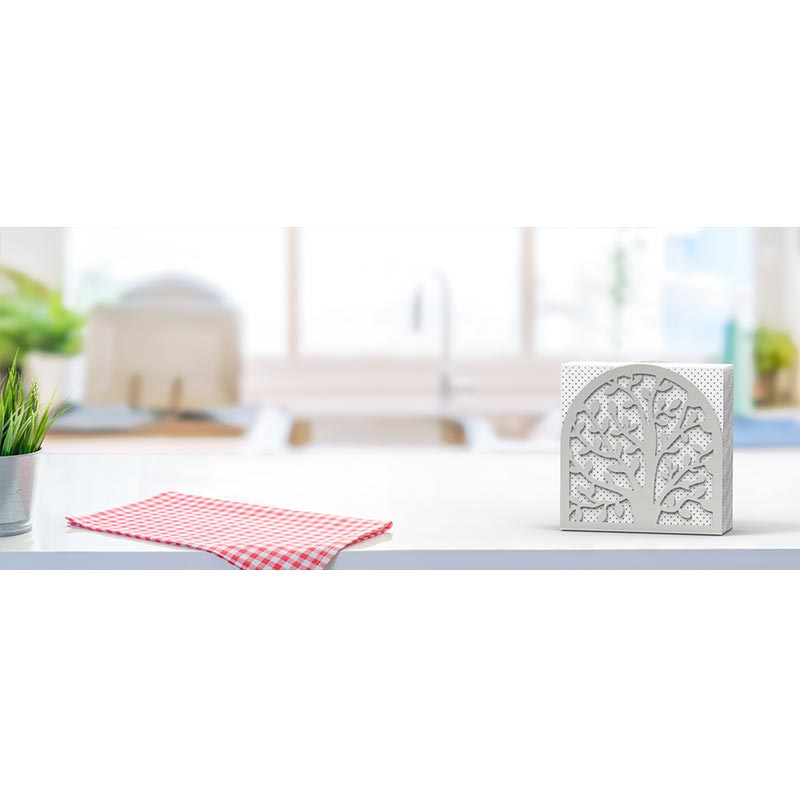 Decorelax Hayat Ağacı Temalı Metal Peçetelik, Gri — Decorelax — Görsel 9