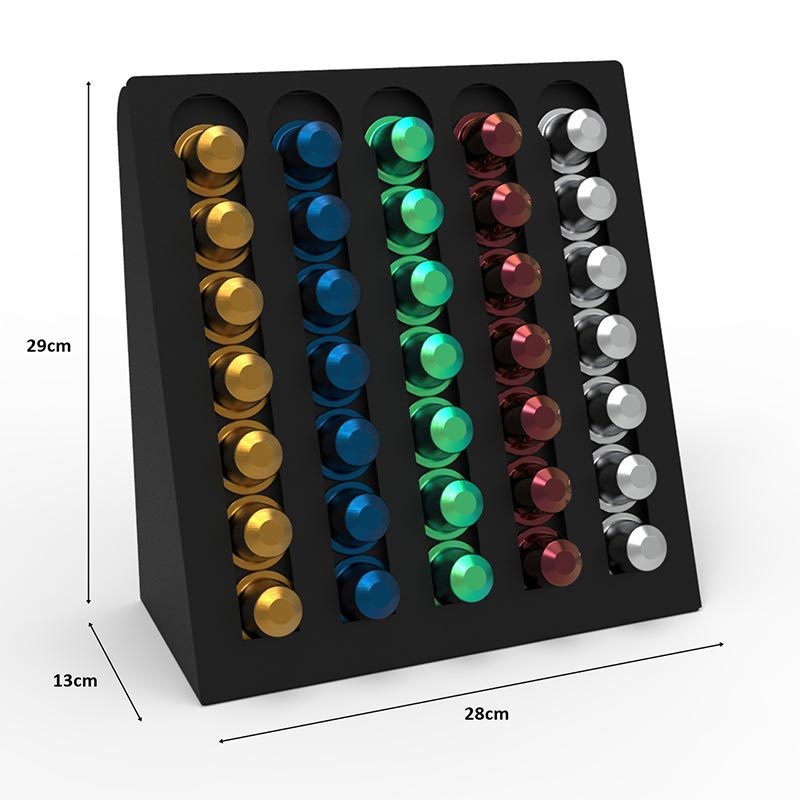 Decorelax Model-2 Kapsül Kahve Organizer Stand, Siyah — Decorelax
