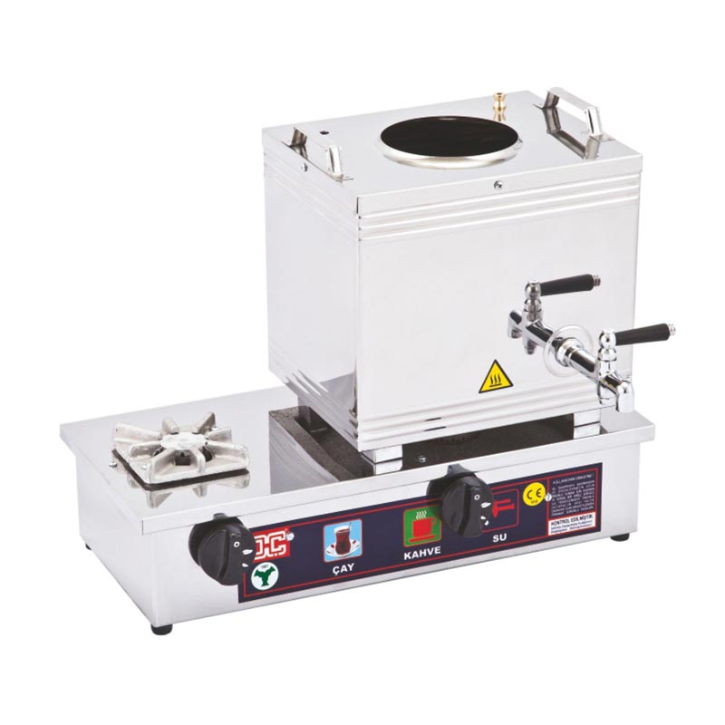 Duran Çelik DÇ 008 15 Model Tek Demlikli Vidalı Çay Makinası, 12 L, LPG — Duran Çelik — Görsel 1