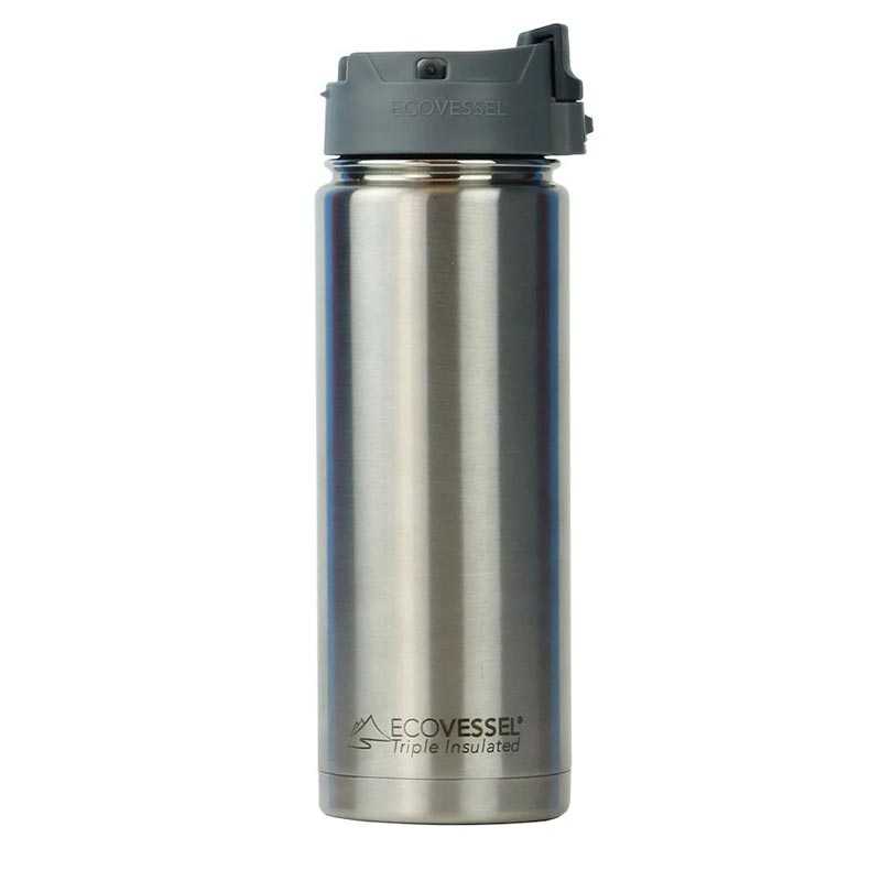 Ecovessel Perk Termos, Paslanmaz Çelik, 20 oz, 600 ml, Gümüş — EcoVessel