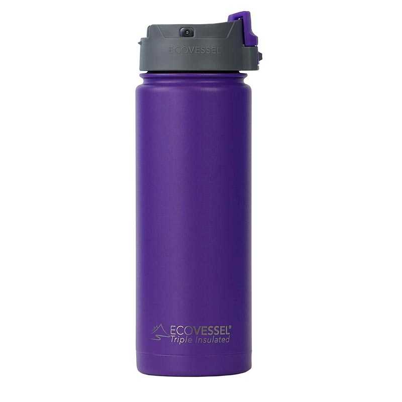 Ecovessel Perk Termos, Paslanmaz Çelik, 20 oz, 600 ml, Mor — EcoVessel — Görsel 1