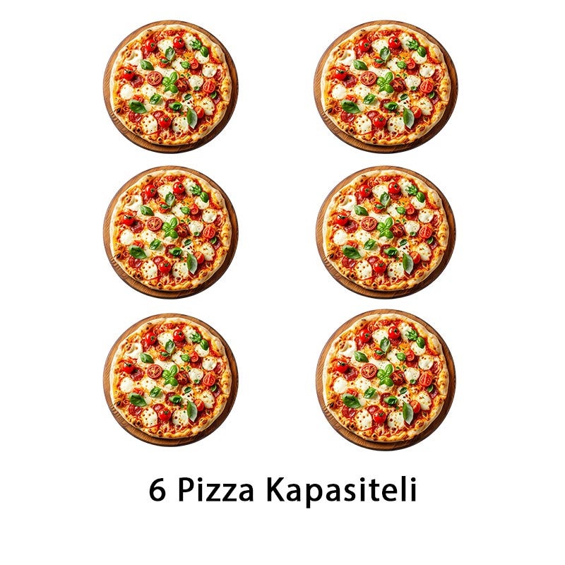 Empero EMP.SPO.04 30 cm x 6 Pizza Kapasiteli Döner Tabanlı Pizza Fırını, LPG'li — Empero — Görsel 2